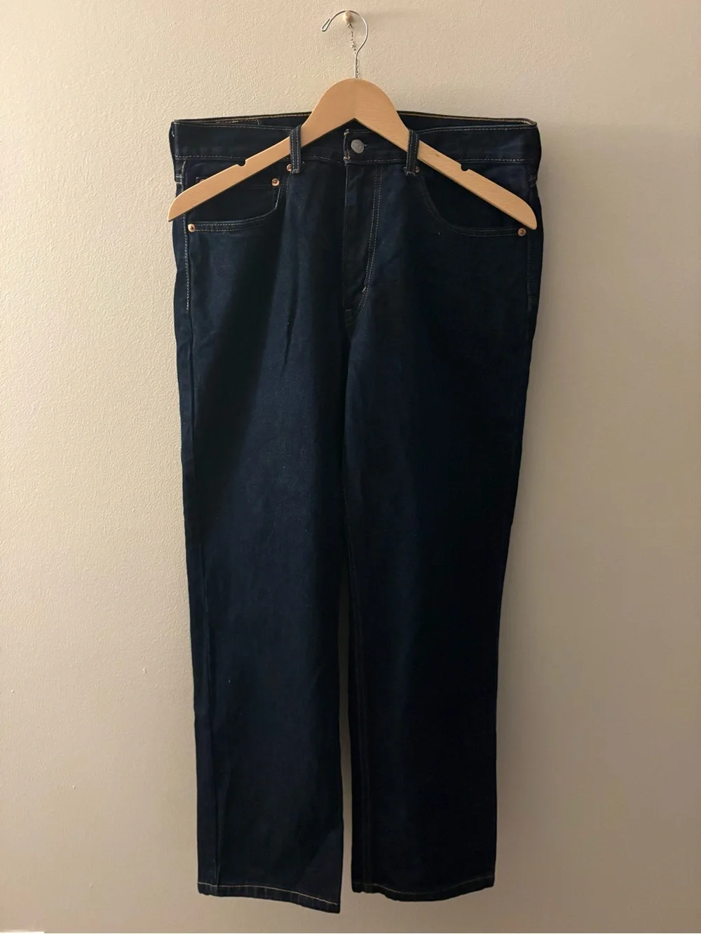 Men's Levi 550 Dark Blue Straight-Leg Jeans 34x29
